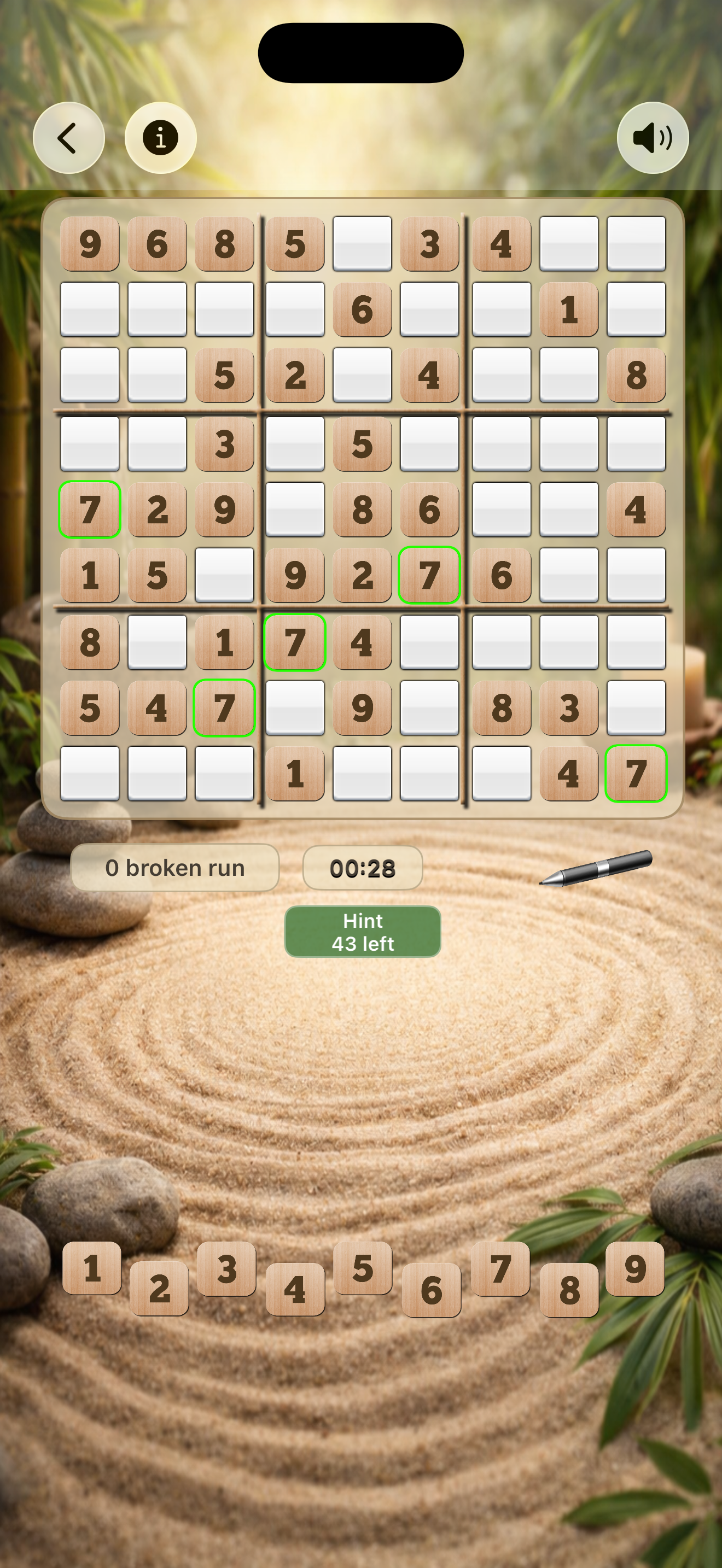 Sudoku Zen - statistics and streaks