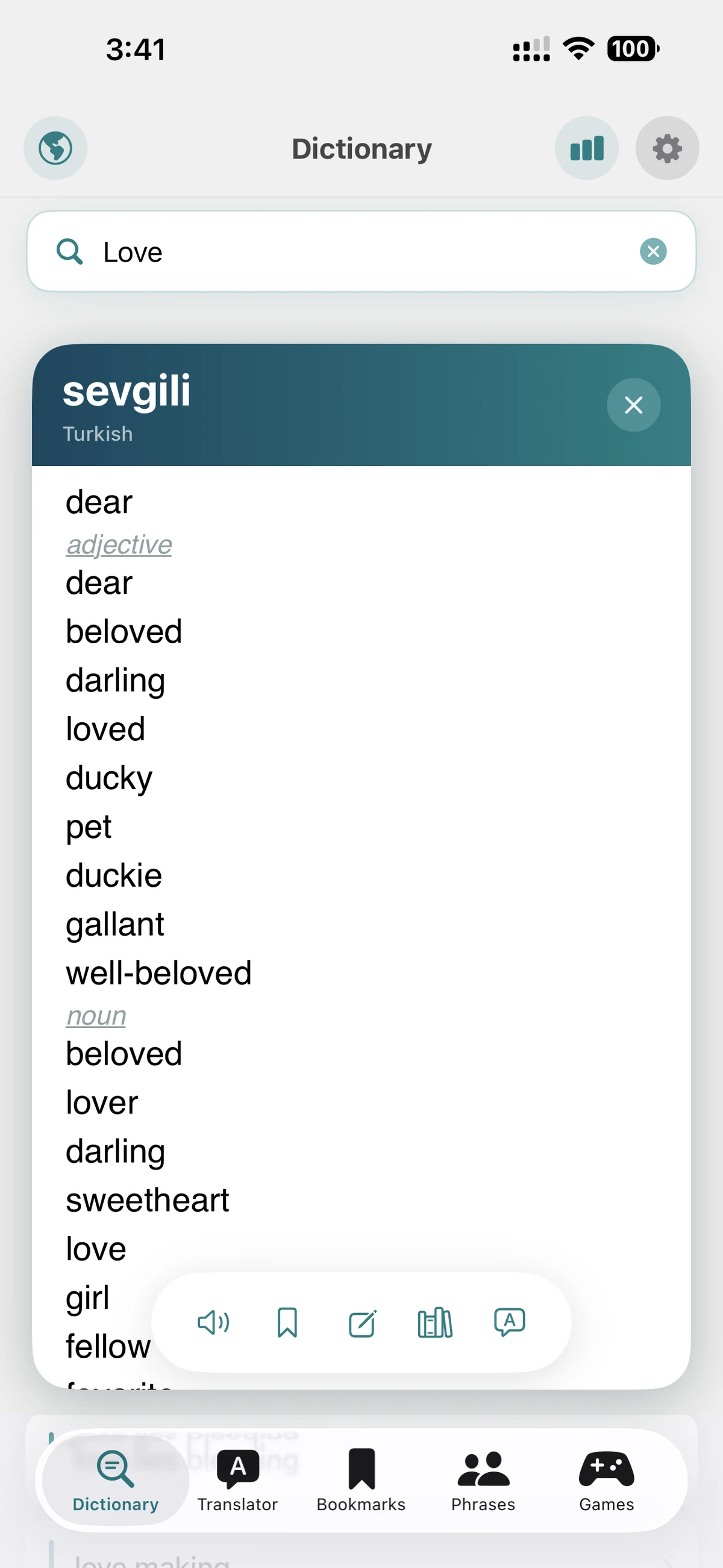Turkish to English translation