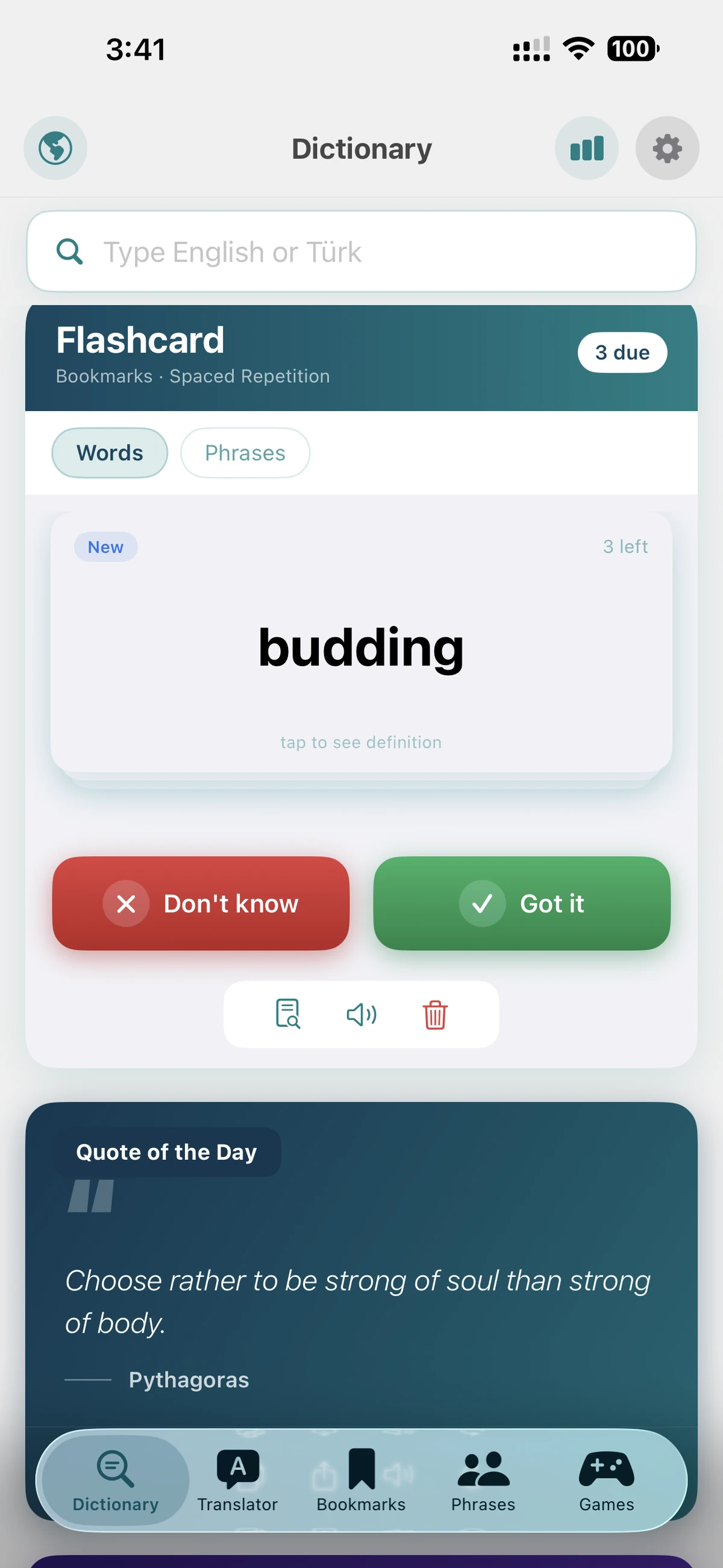 Spaced repetition flashcards