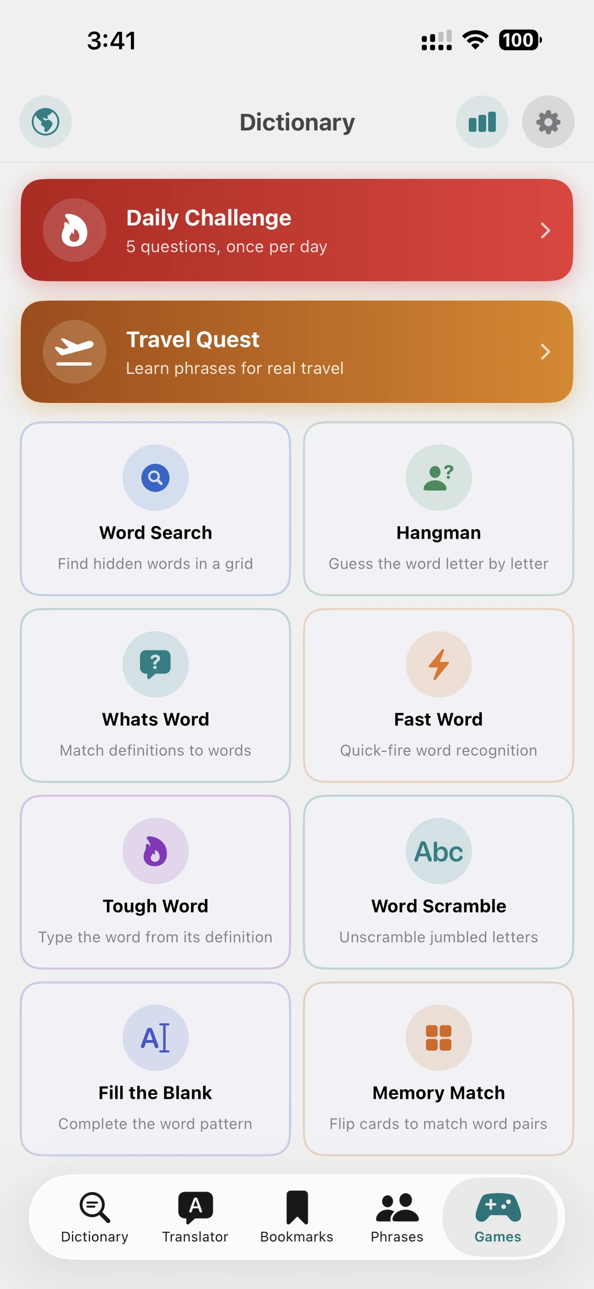 Vocabulary word games