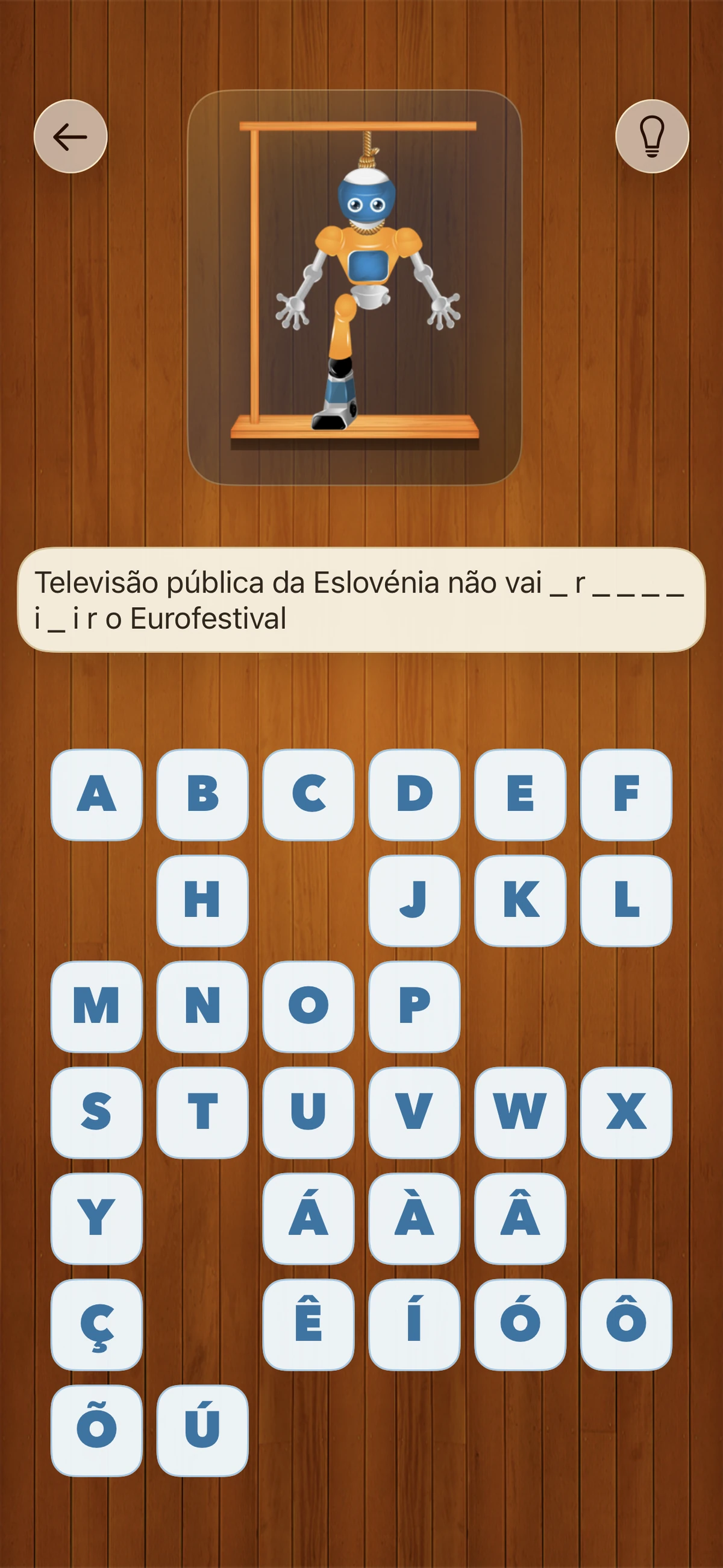 Jogabilidade do Hangman