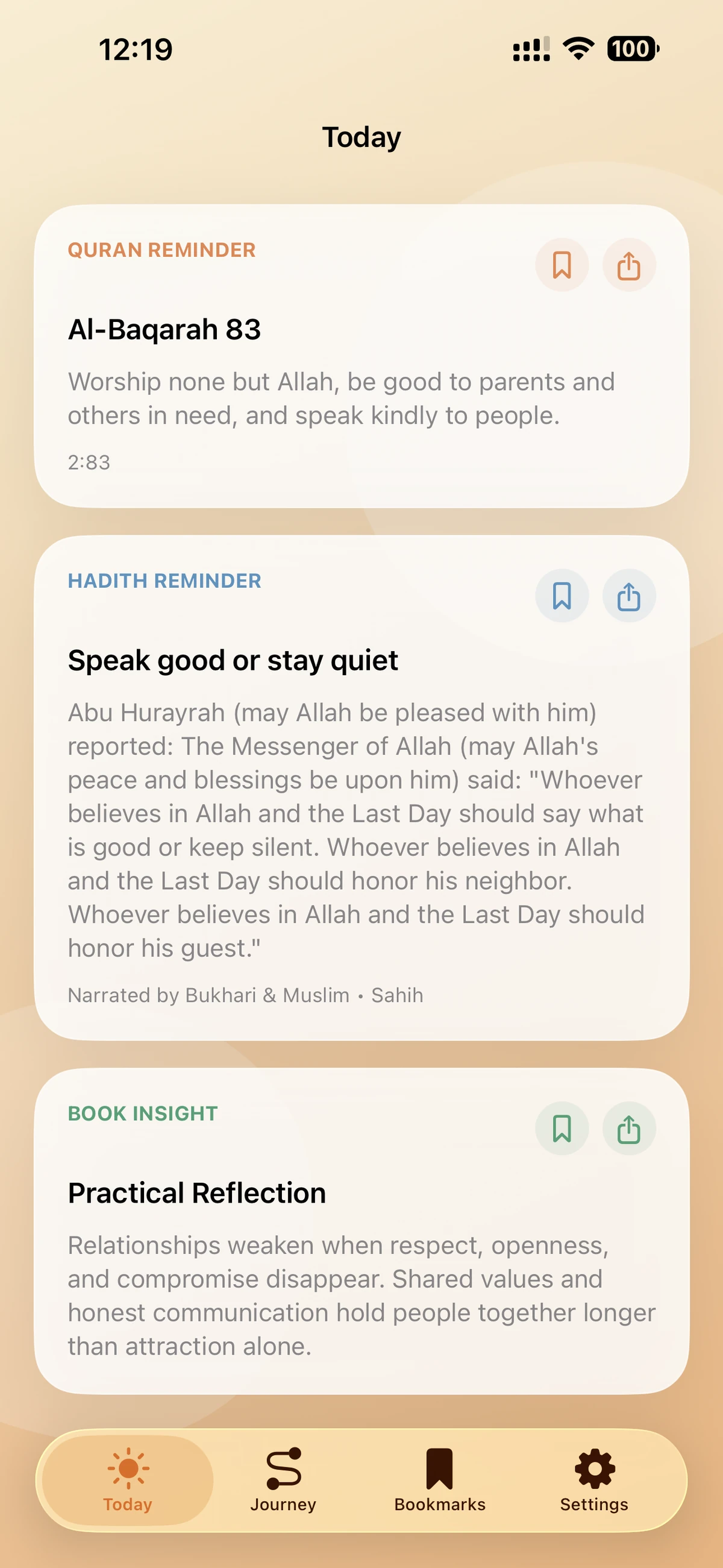 Khuluq daily reflection flow