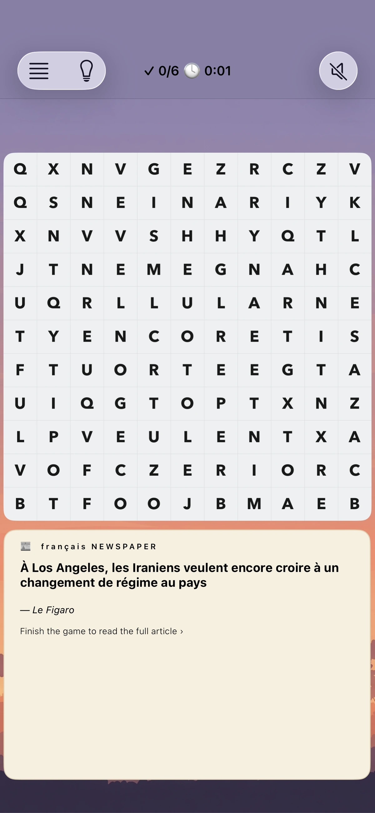 Jouabilité de Mots Mêlés