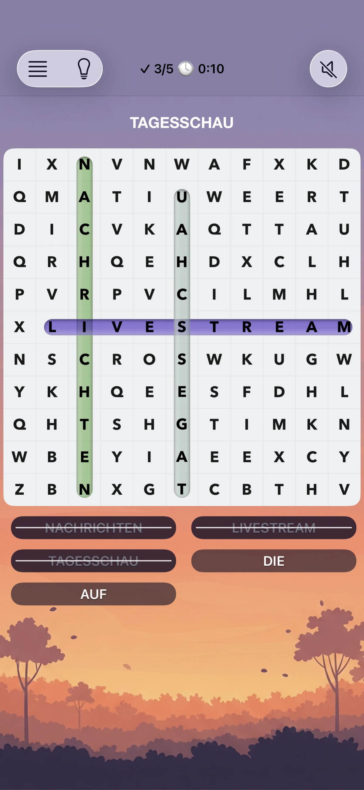 Wortsuche Kategorien